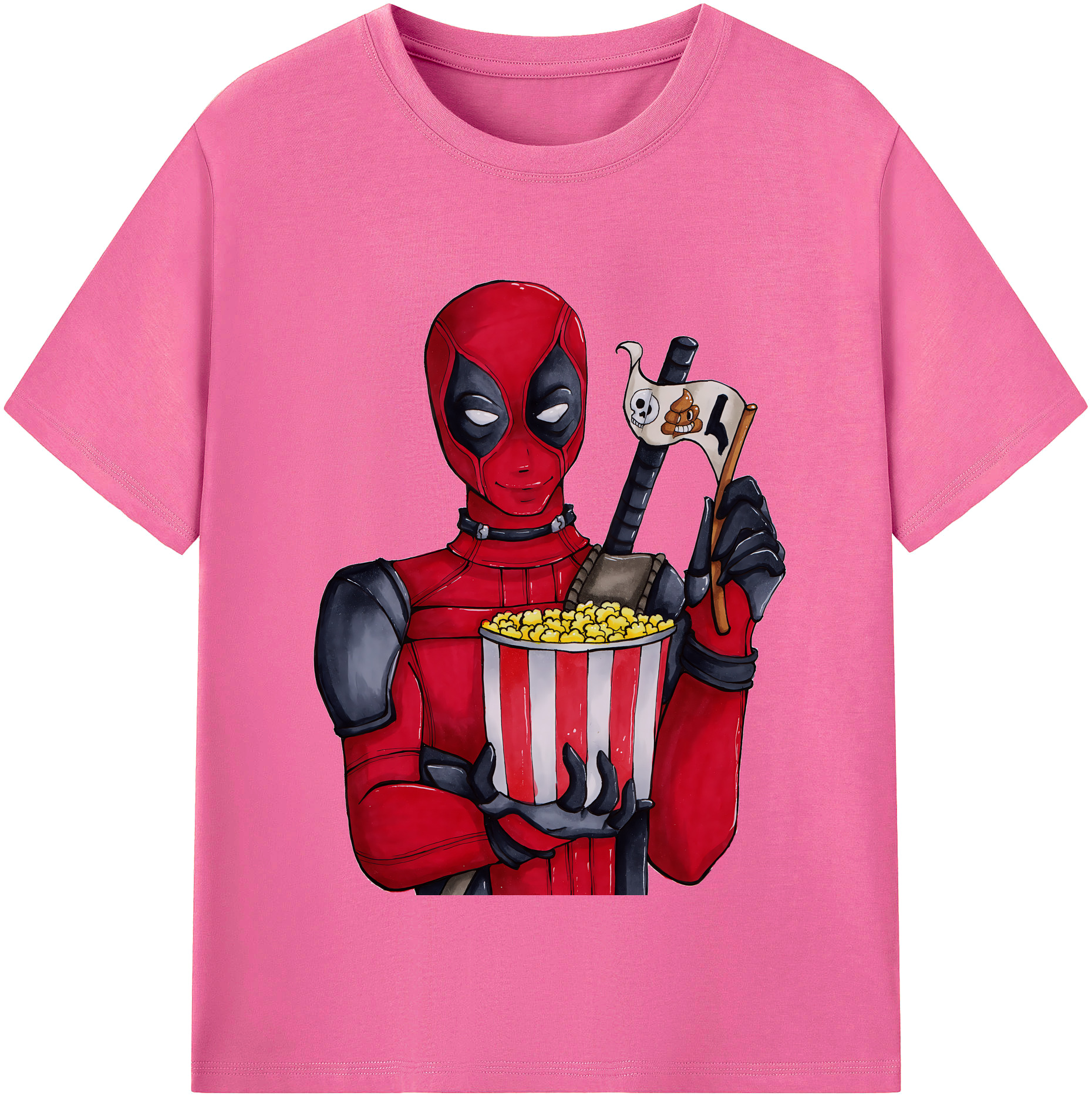 （画像用） Deadpool デッドプール レディースカジュアルプリントTシャツ（綿100％）